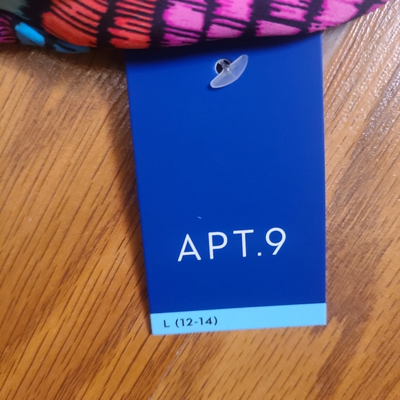 NWT Apt. 9 Striped Tankini Halter Top Size Large - Picture 2 of 4